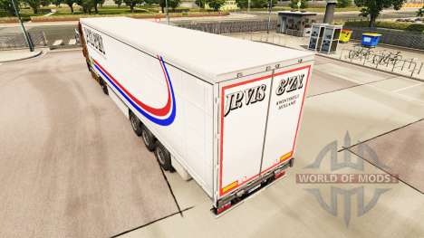 Skin Jp. Vis & Zn. on a curtain semi-trailer for Euro Truck Simulator 2