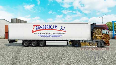 Skin Transfricar S. L. curtain semi-trailer for Euro Truck Simulator 2