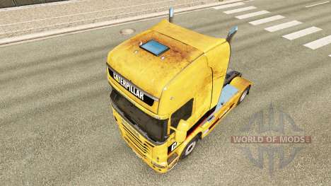 Skin dirty at Caterpillar tractor Scania for Euro Truck Simulator 2