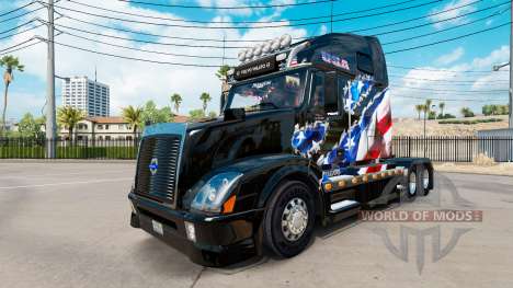American Flag skin for Volvo truck VNL 670 for American Truck Simulator