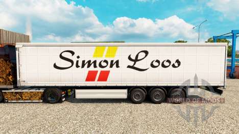 Simon Loos skin curtain semi-trailer for Euro Truck Simulator 2