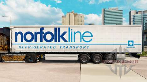 Skin Norfolkline curtain semi-trailer for Euro Truck Simulator 2