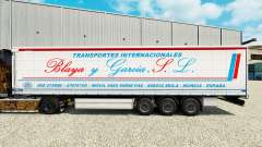 Skin Blaya Garcia y J. L. on a curtain semi-trailer for Euro Truck Simulator 2