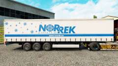 Skin Norrek on a curtain semi-trailer for Euro Truck Simulator 2