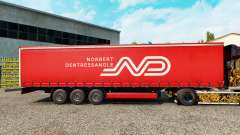 Norbert Dentressangle skin for curtain semi-trailer for Euro Truck Simulator 2