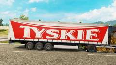 Skin Tyskie on a curtain semi-trailer for Euro Truck Simulator 2