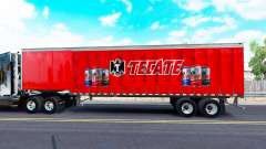 Skin Tecate on a curtain semi-trailer for American Truck Simulator