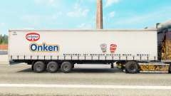 Skin Dr. Oetker Onken on a curtain semi-trailer for Euro Truck Simulator 2