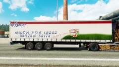 Skin Bauer on a curtain semi-trailer for Euro Truck Simulator 2