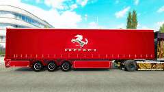 Curtain semi-trailer Ferrari for Euro Truck Simulator 2