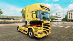 The skin of the Caterpillar tractor Scania for Euro Truck Simulator 2