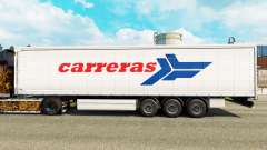 Skin Carreras on a curtain semi-trailer for Euro Truck Simulator 2