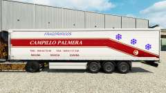 Skin Campillo Palmera on a curtain semi-trailer for Euro Truck Simulator 2