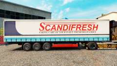 Skin Scandifresh on a curtain semi-trailer for Euro Truck Simulator 2