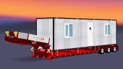 Low bed trawl Doll Vario with cargo cabins for Euro Truck Simulator 2