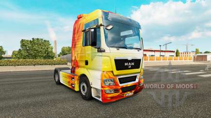 Flame skin for MAN truck for Euro Truck Simulator 2