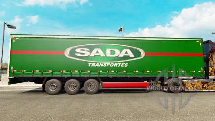 SADA Transportes skin for trailer curtain for Euro Truck Simulator 2