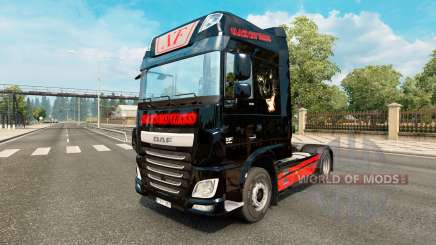 Skin Black Cat Trans for the truck DAF for Euro Truck Simulator 2