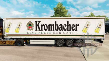 Skin Krombacher on a curtain semi-trailer for Euro Truck Simulator 2