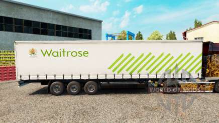Skin Waitrose on a curtain semi-trailer for Euro Truck Simulator 2