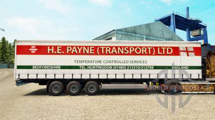 Skin H. E. Payne Transport on semi-trailer curtain for Euro Truck Simulator 2
