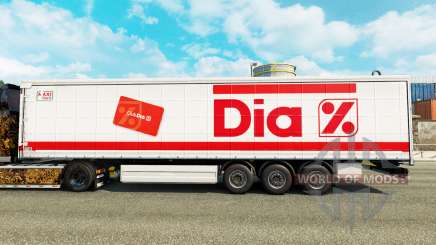 Skin Dia on a curtain semi-trailer for Euro Truck Simulator 2