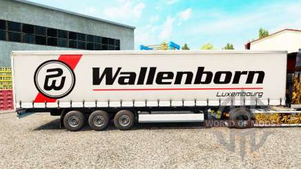 Wallenborn skin on the trailer curtain for Euro Truck Simulator 2