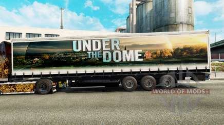 Skin of Under the Dome on the curtain semitrailer for Euro Truck Simulator 2