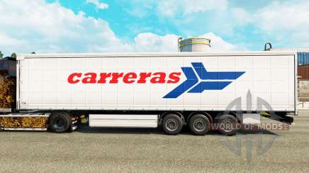 Skin Carreras on a curtain semi-trailer for Euro Truck Simulator 2