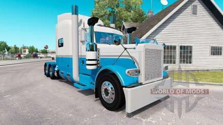 Skin Baby Blue and White for the truck Peterbilt 389 for American Truck Simulator