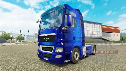 Skin Fantastic Blue tractor MAN for Euro Truck Simulator 2