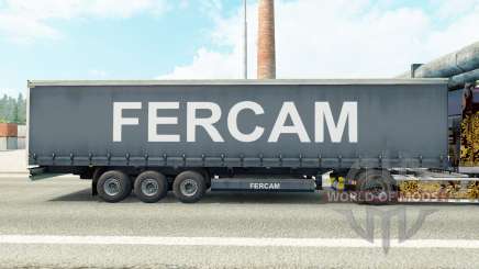 Fercam skin on the trailer curtain for Euro Truck Simulator 2