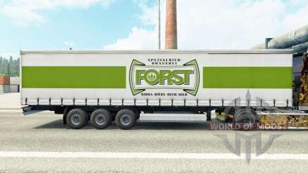 Skin Forst on a curtain semi-trailer for Euro Truck Simulator 2