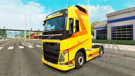 Yellow skin for Volvo truck for Euro Truck Simulator 2