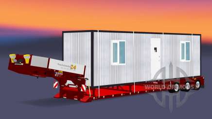 Low bed trawl Doll Vario with cargo cabins for Euro Truck Simulator 2