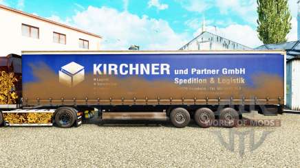 Skin Kirchner on a curtain semi-trailer for Euro Truck Simulator 2