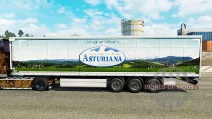 Skin Asturiana on a curtain semi-trailer for Euro Truck Simulator 2