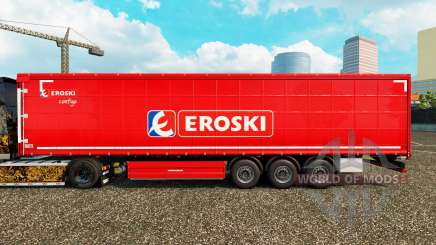 Skin Eroski on a curtain semi-trailer for Euro Truck Simulator 2