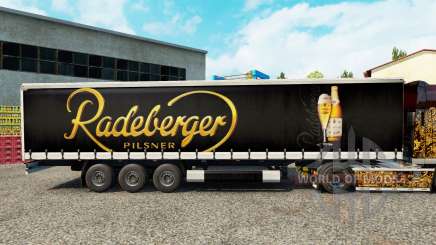 Skin Radeberger Pilsner on a curtain semi-trailer for Euro Truck Simulator 2