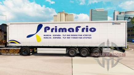 Skin Primafrio curtain semi-trailer for Euro Truck Simulator 2