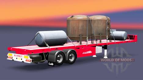 The semitrailer-platform Mammut with different l for Euro Truck Simulator 2