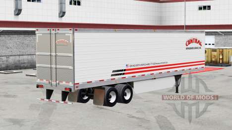 Skin Central v1.5 on refrigerated semi-trailer for American Truck Simulator