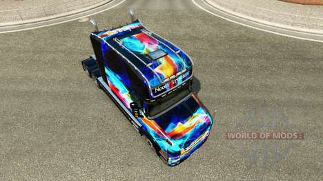 Neon skin for truck Scania T for Euro Truck Simulator 2