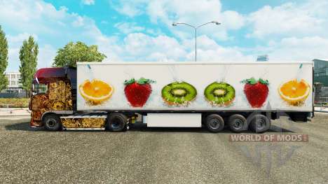 The skin of the Fruit on refrigerated semi-trail for Euro Truck Simulator 2