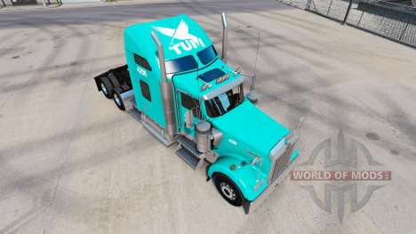 Skin TUM on the truck Kenworth W900 for American Truck Simulator