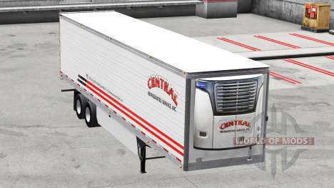 Skin Central v1.5 on refrigerated semi-trailer for American Truck Simulator
