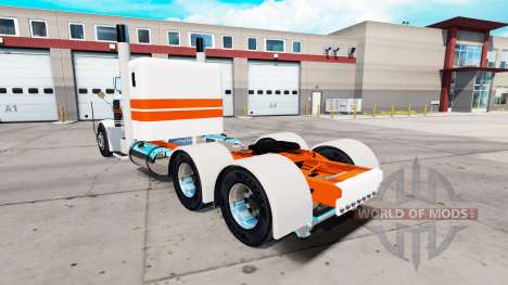 Skin Orange stripes on the truck Peterbilt 351 for American Truck Simulator
