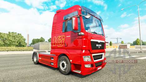 Skin V8 truck MAN for Euro Truck Simulator 2