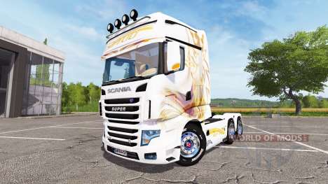 Scania R700 Evo gold blanc for Farming Simulator 2017