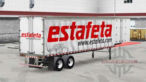 Skin Estafeta on a curtain semi-trailer for American Truck Simulator
